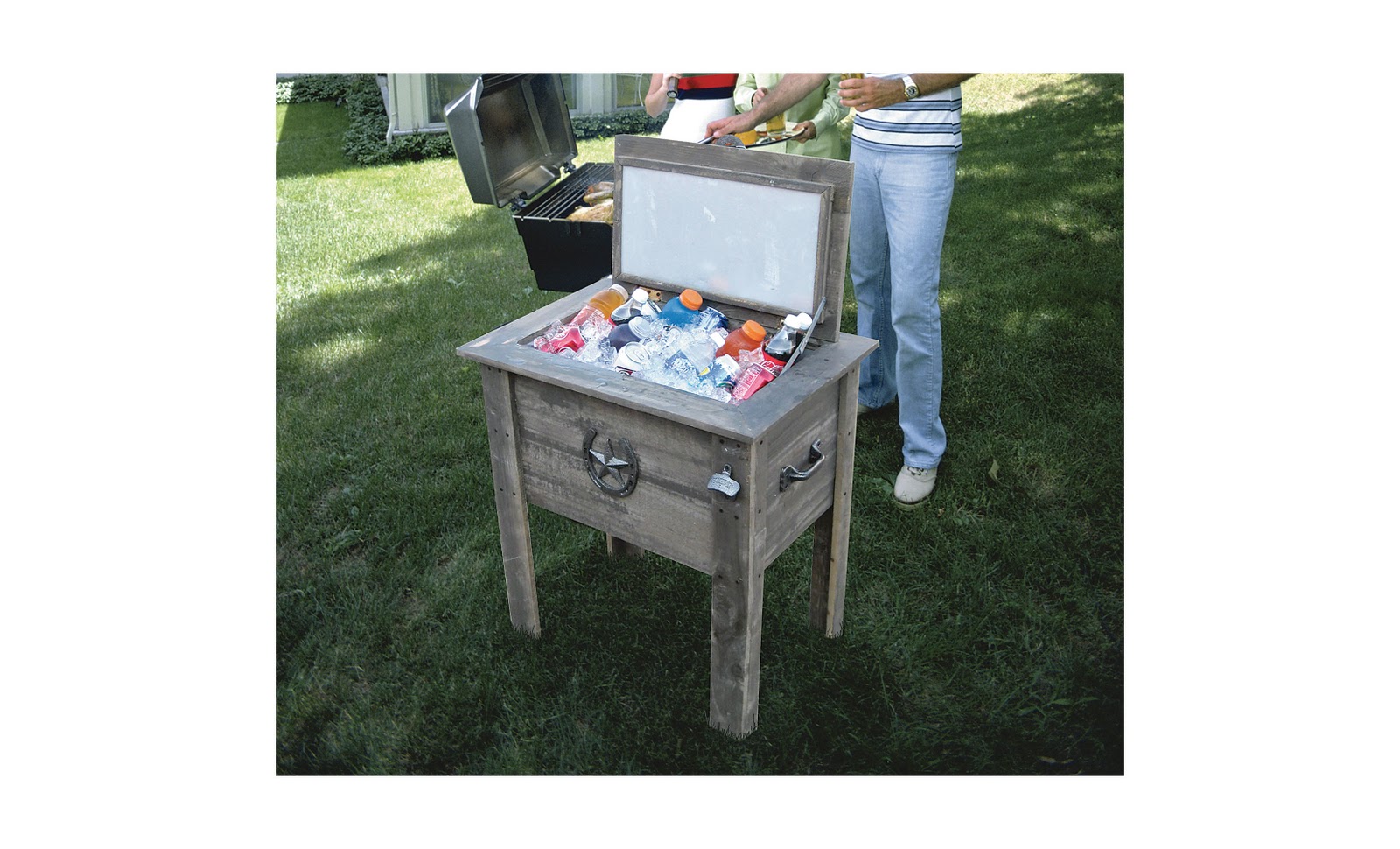 LARRYthe glider guy CUSTOM BUILT WOODEN ICE CHEST!