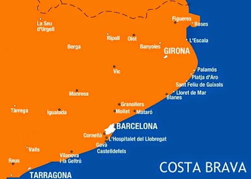 MAPA DE LA COSTA BRAVA