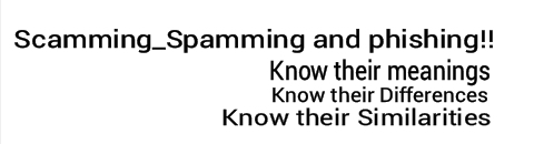 difference between spamming and scamming