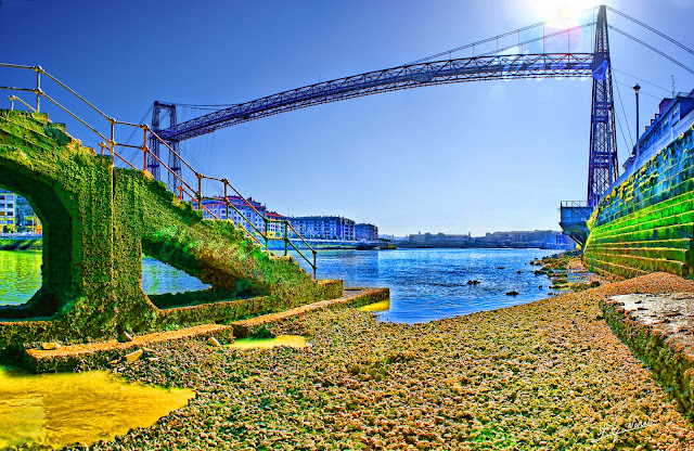 Portugalete, puente de Vizcaya, puente colgante.