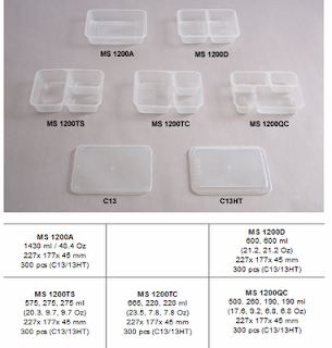 MS 1200TS, MS 1200QC, MS 1200TC, MICROWABLE CONTAINER 3 COMPARTMENT