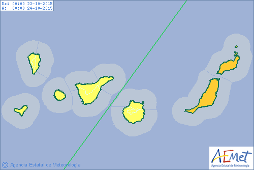 Aviso naranja por lluvias Canarias Fuerteventura - Lanzarote 22 - 23 octubre Aviso naranja por lluvias Canarias Fuerteventura - Lanzarote 22 - 23 octubre