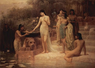The finding of Moses, Edwin Long Μωυσής και Ακενατόν - The finding of Moses, Edwin Long