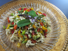 Chopped Salad with Cauliflower and Pomegranate Dressing