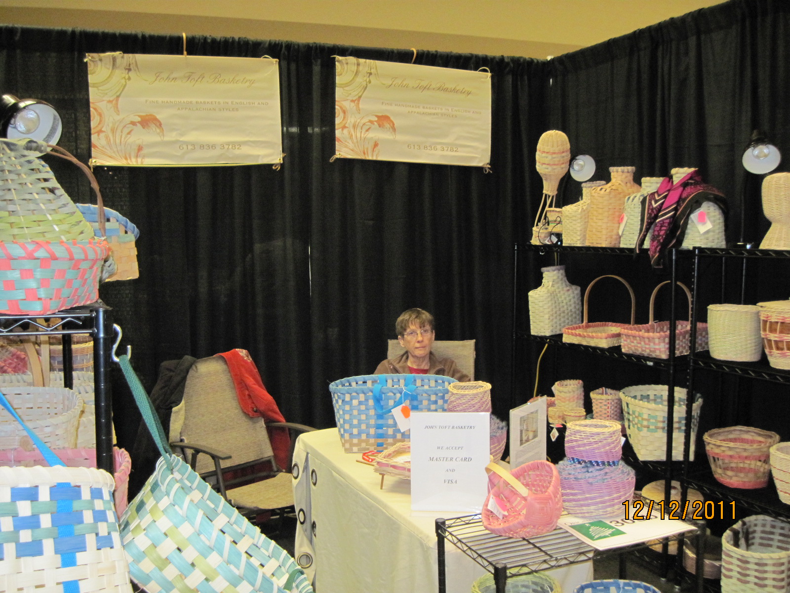 John Toft Basketry: Setting up for The Originals Ottawa Christmas Craft