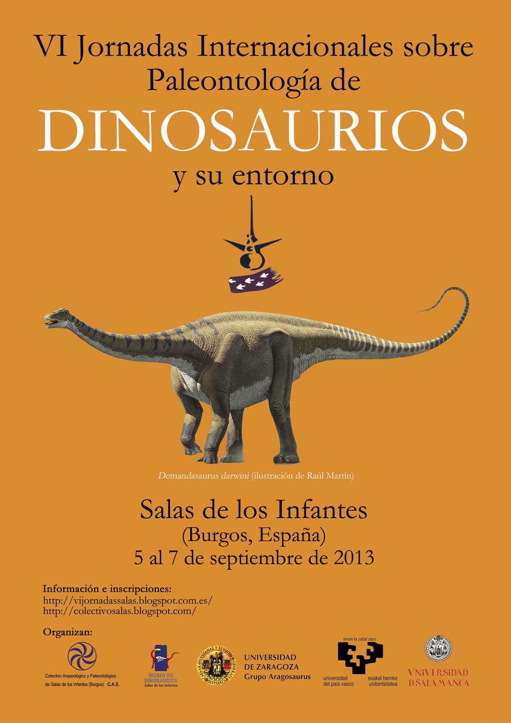 VI Jornadas Internacionales sobre Paleontología de Dinosaurios y su Entorno CARTEL+EN+A4+2013+red