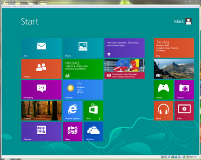 VirtualBox with Windows 8: Start Screen VirtualBox with Windows 8: Start Screen