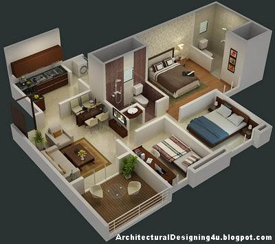 2 Bedroom Apartment House Plans