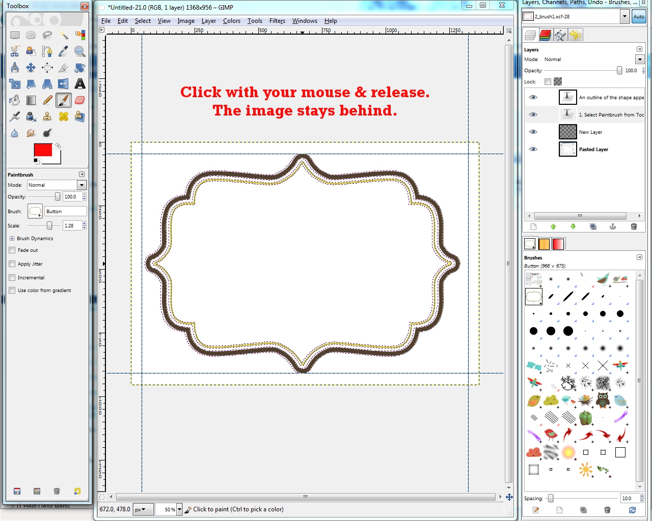 Niccupp Crochet How to Using Paintbrushes in the Gimp (Part 2 of 2)