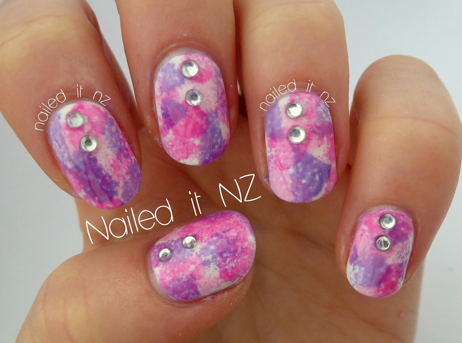 Abstract candy floss nails!