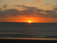 the sunset at the beach of piriapolis Maldonado Uruguay 
