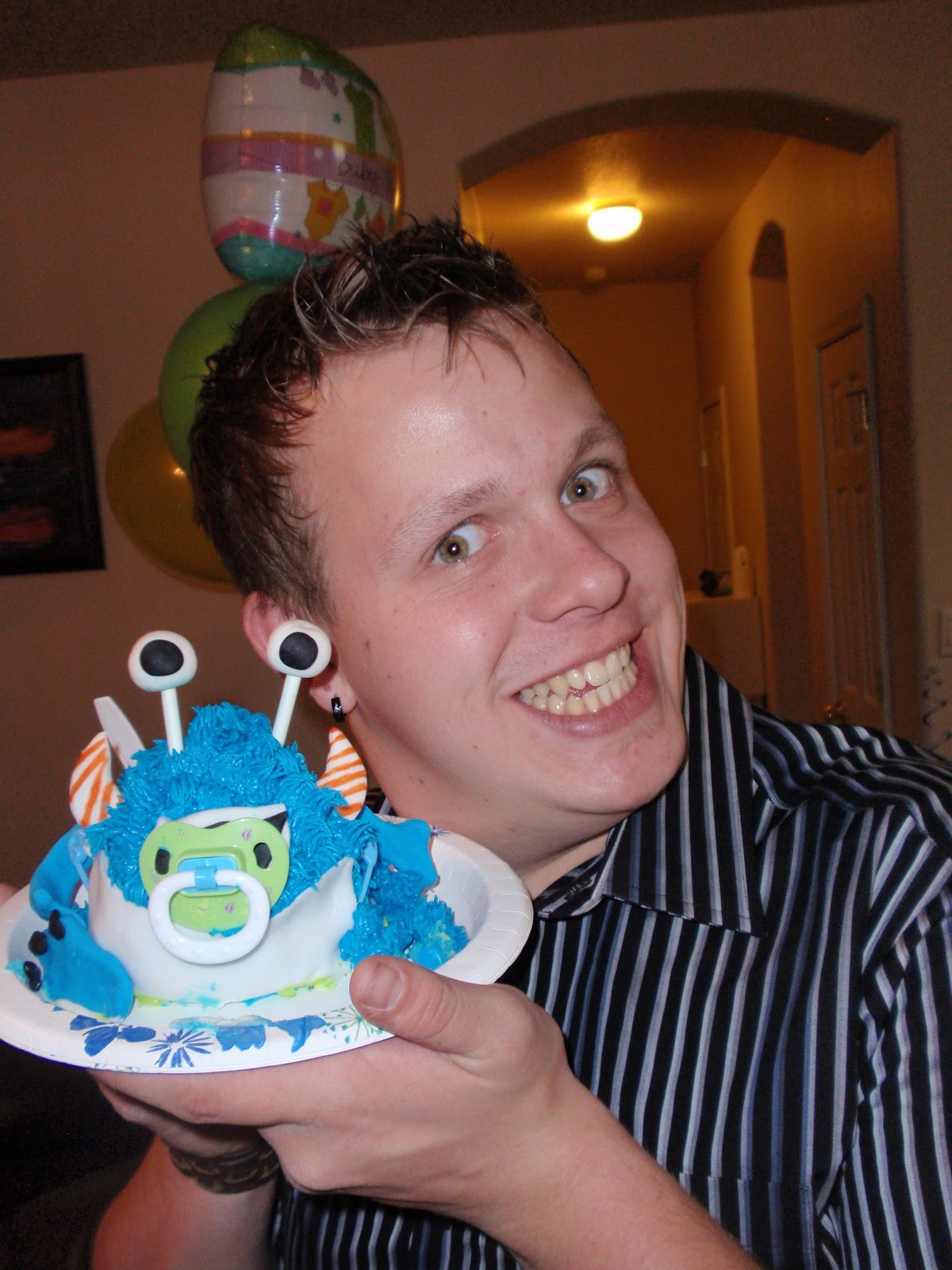 Dreaming in Buttercream Monster Baby Shower Cake