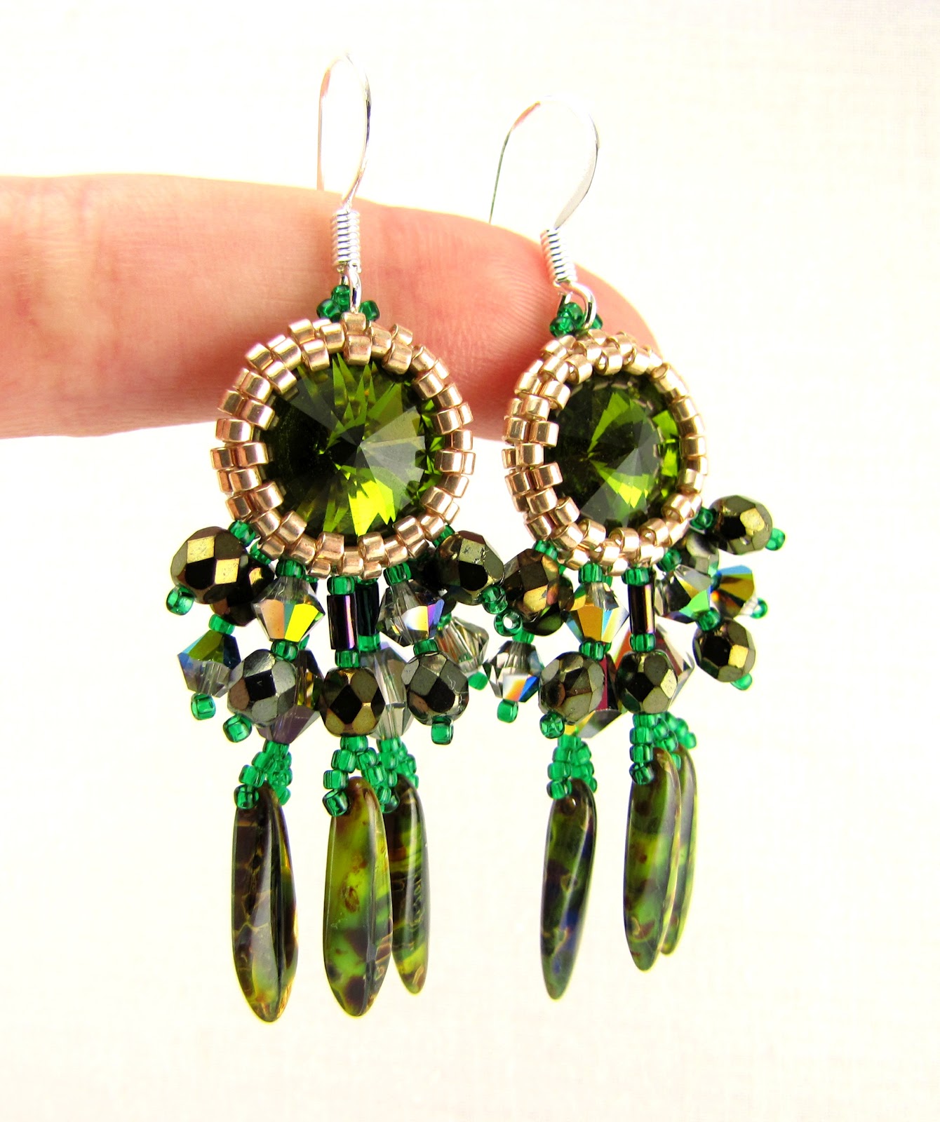 To Bead Or Not To Bead What A Question Olive Green Fringe Earrings