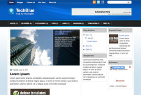 TechBlue Blogger Template