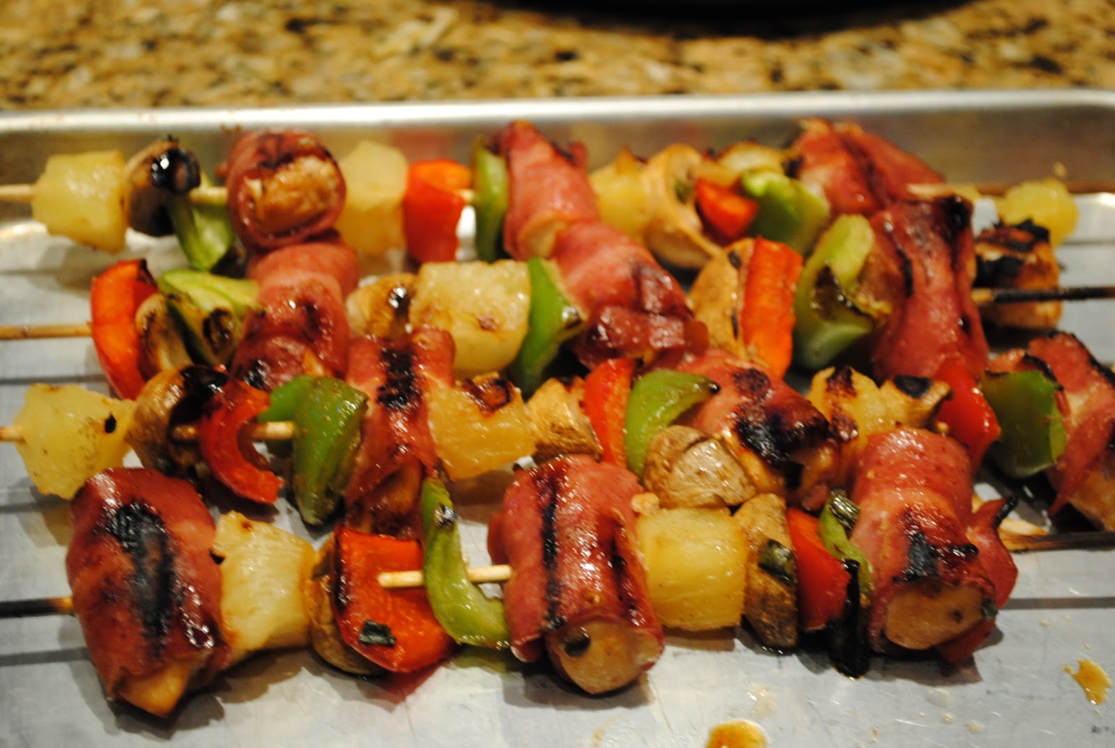 Dairy Free "Tried and True" Chicken and Bacon Shish Kabobs