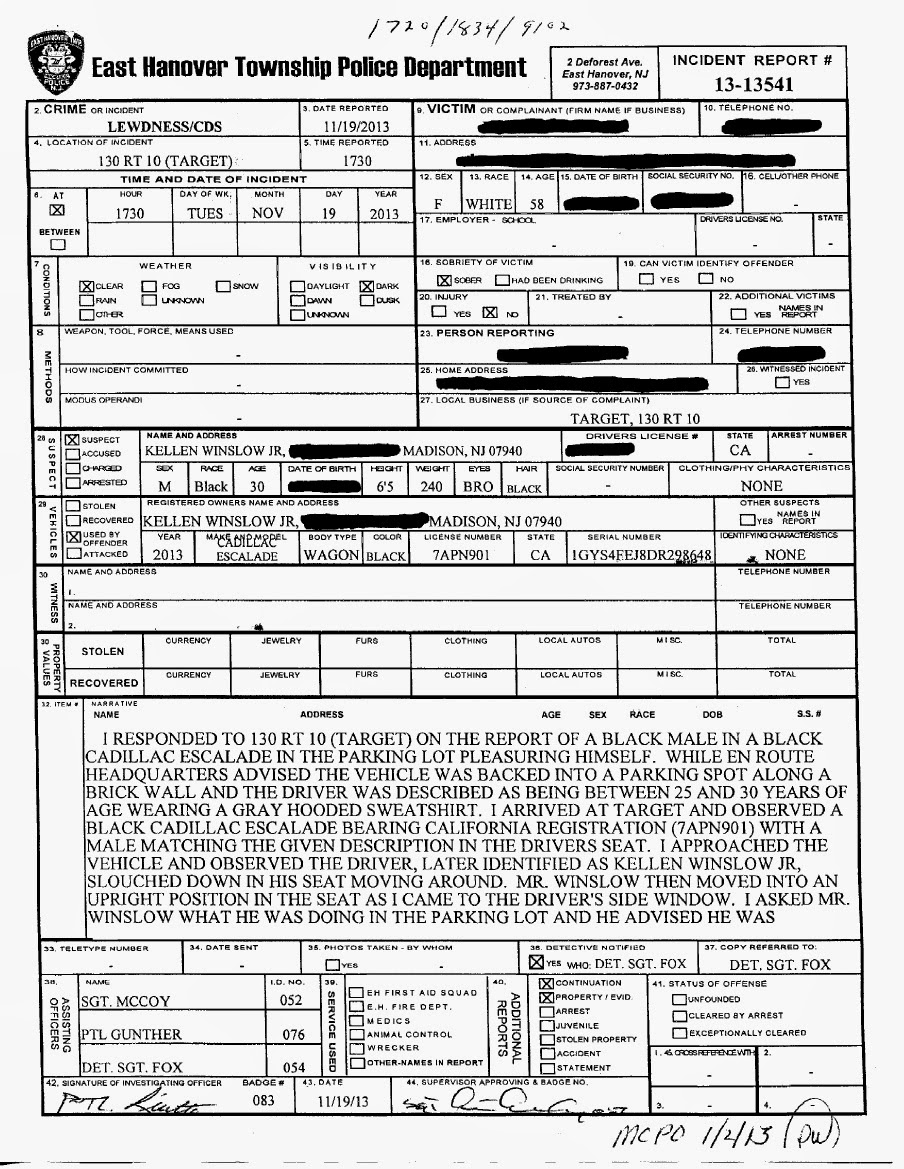 blank police report