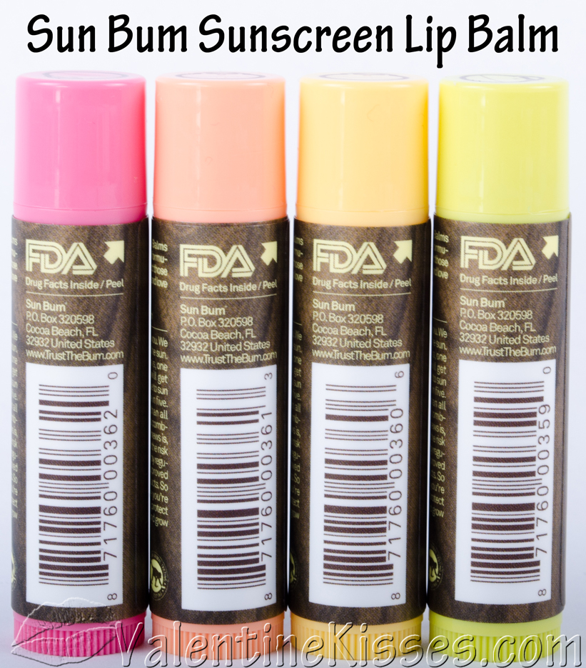 Valentine Kisses Sun Bum Sunscreen Lip Balm 4 flavors pics, review