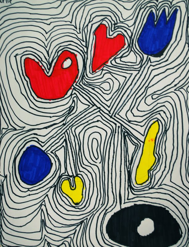 Line Art Grade 1 : Adventures of an art teacher st grade mobile marker drawings