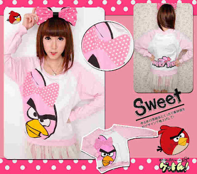 Sweater Angrybird Hoodie Angry Birds A206 Sweater Angry Bird Ribbon