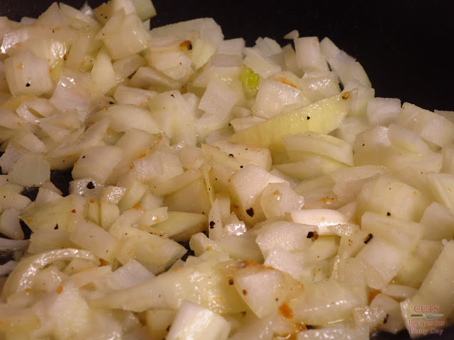 Onions being fried