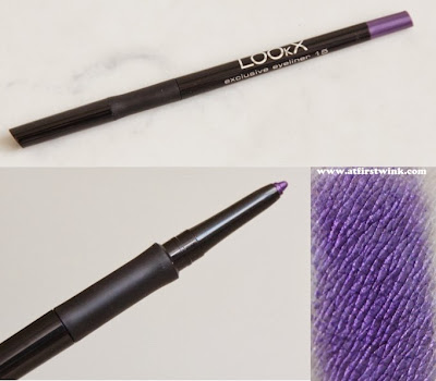 LOOkX exclusive eyeliner 18 - pencil pearle purple review