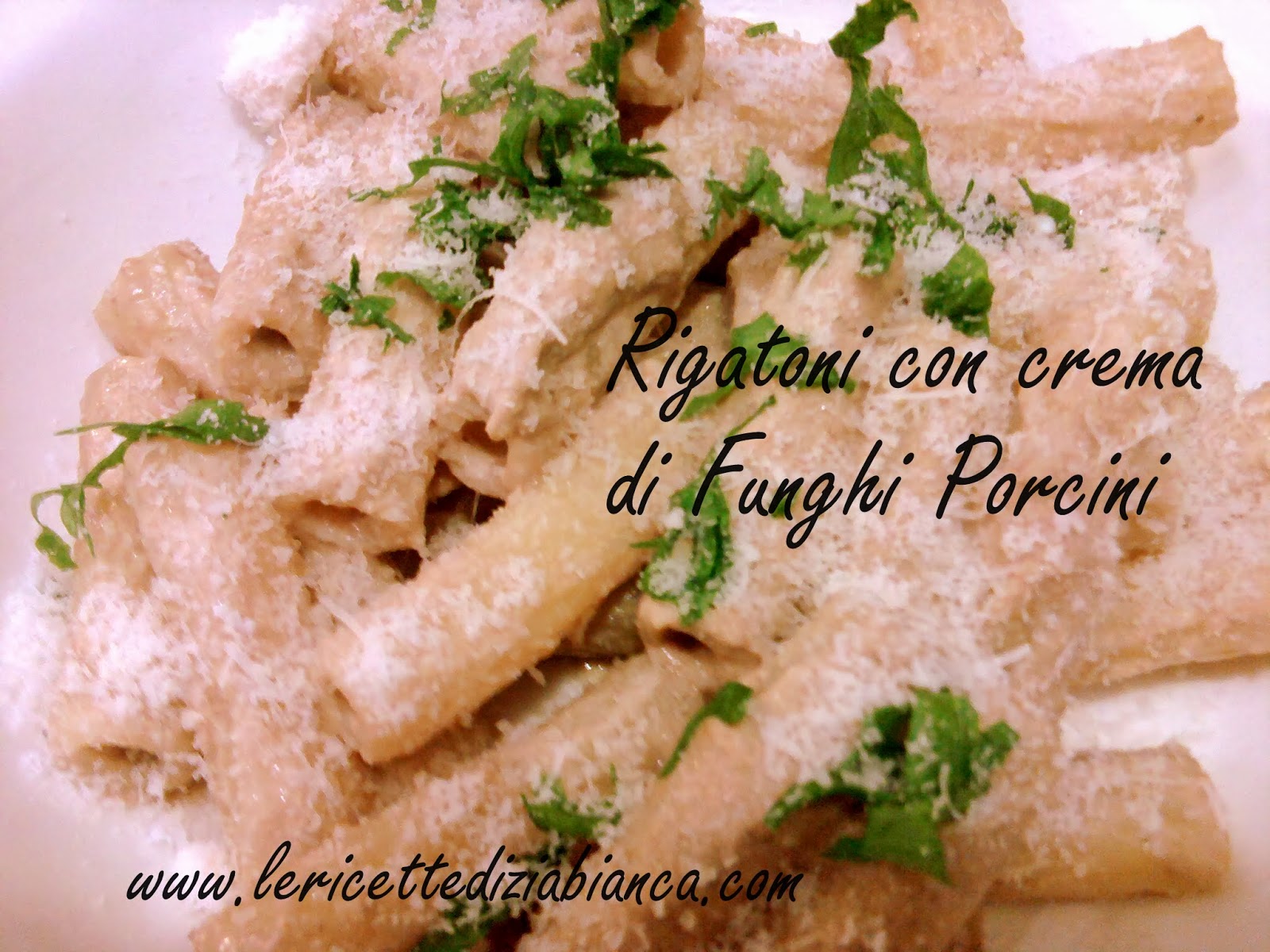 Rigatoni con crema di Funghi Porcini da le ricette di zia bianca su