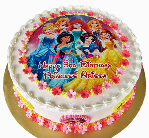 Birthday Cake Edible Image Disney Princess - Aisha Puchong ...