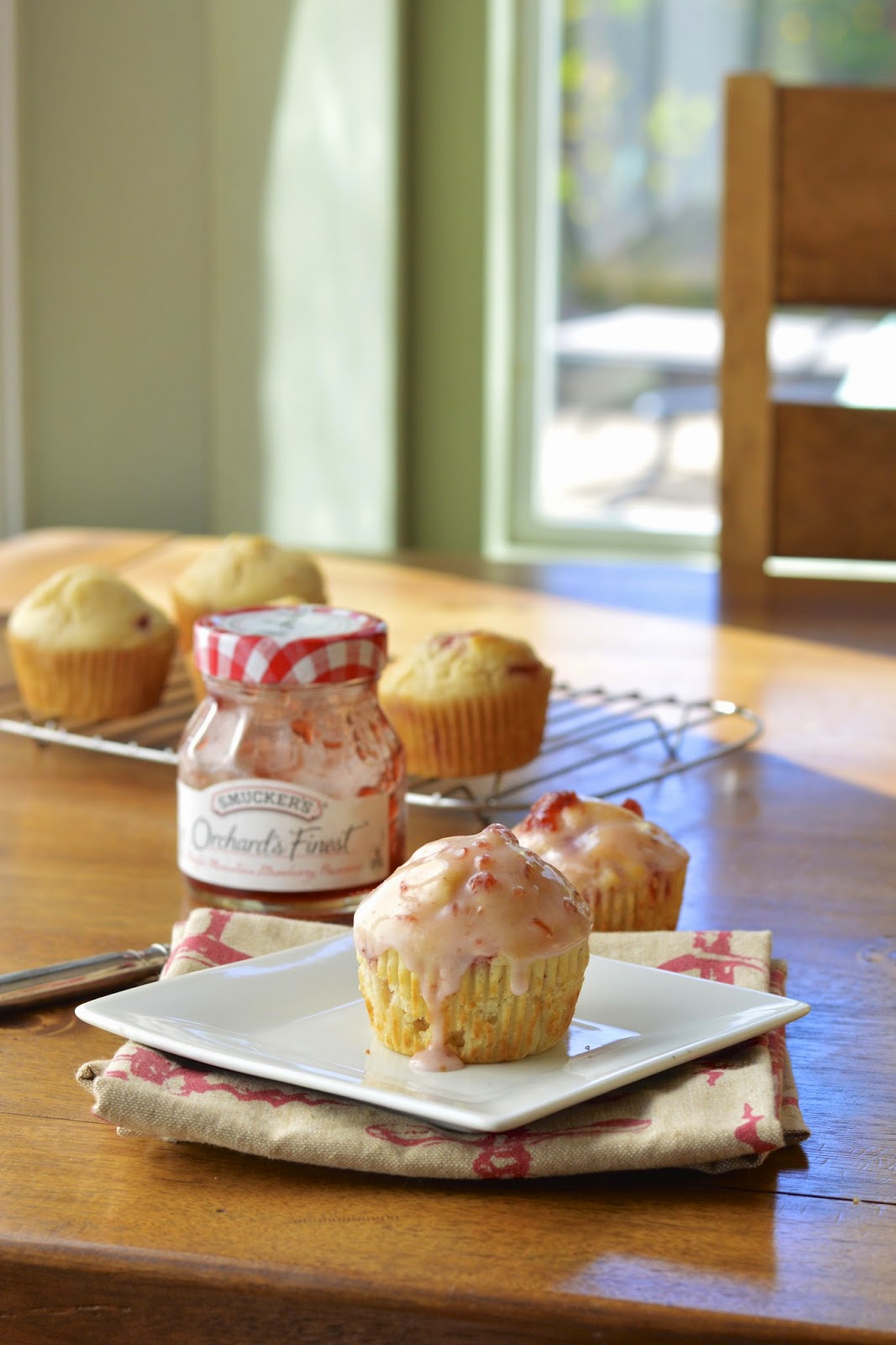 Strawberry Glazed Muffins Virtually Homemade Strawberry Glazed Muffins
