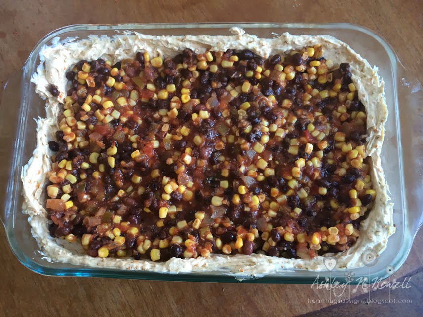 AshleyNewell.me Black Bean Salsa with Cream Cheese Dip