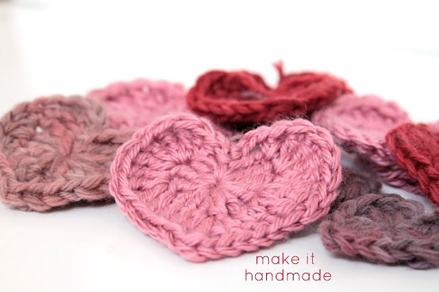 Crochet Heart Magnets Tutorial by Make It Handmade