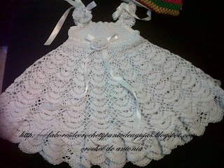 VESTIDOS NIÑA DE CROCHET DE 6 A 12 y 24 MESES
