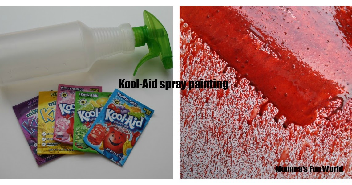 Momma's Fun World Fun painting with KoolAid