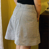 Striped A-Line Skirt