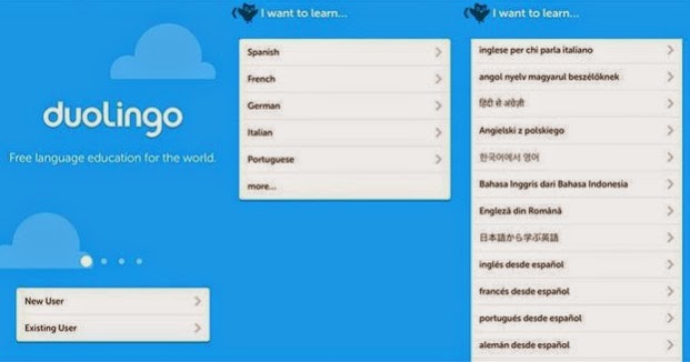Aplikasi belajar bahasa asing gratis Duolingo