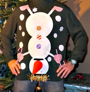 upside down snowman ugly christmas sweater diy