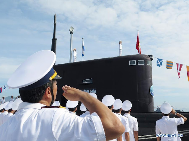 The 636 Kilo-class submarines have an over 3,000-ton displacement, and are able to operate at a maximum depth of 300 meters and at a speed of 20 nautical miles per hour with over 50 crew members Khanh Hoa SSK