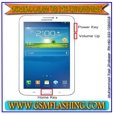 gsm flashing how to hard reset samsung galaxy tab 3 sm t211 tablet