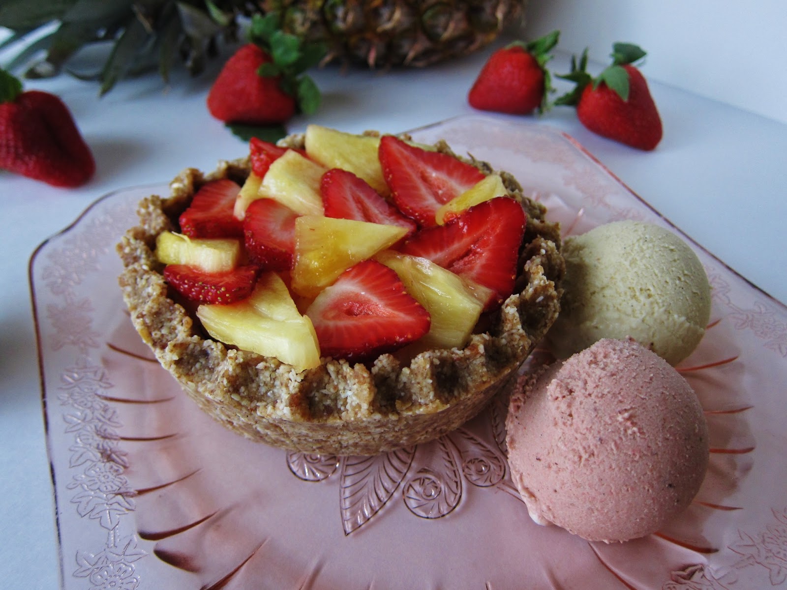 Raw Pineapple Strawberry Pies with Pineapple Habanero and Strawberry