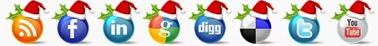 Iconos sociales estilo navidad Iconos sociales estilo navidad