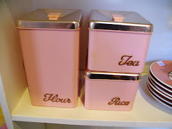 Retro pink canisters