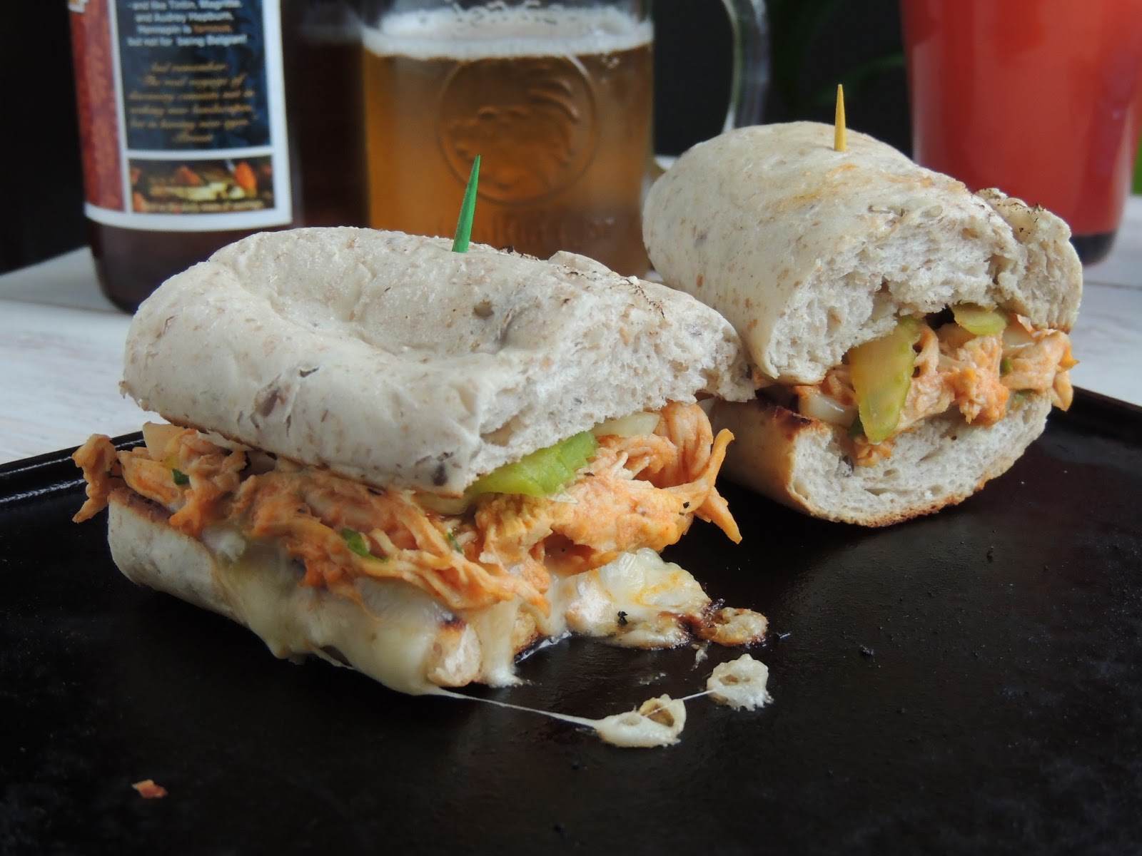 Leave a Happy Plate Buffalo Chicken Grilled Cheese