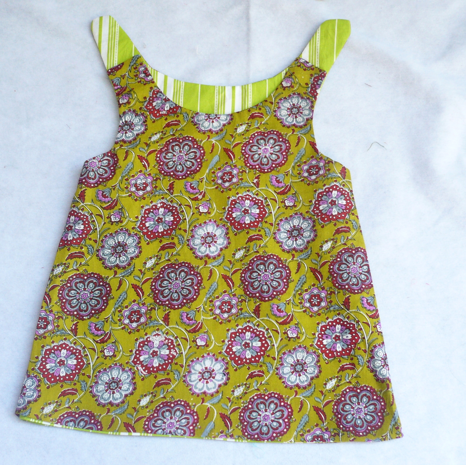 Turn the dress inside out. Use a pencil to turn out all the corners of