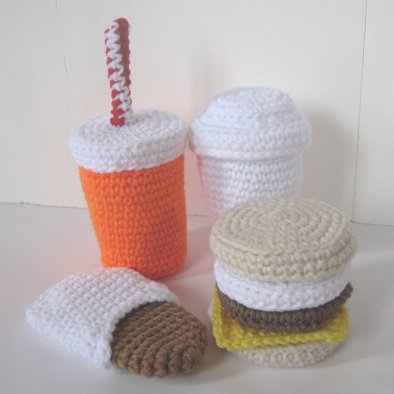 CROCHET N PLAY DESIGNS: New Crochet Pattern: Fast Food Breakfast