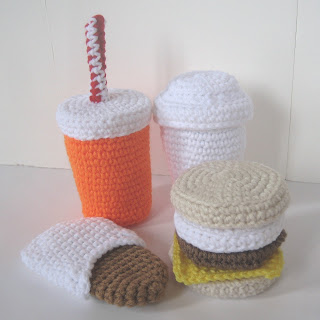 CROCHET N PLAY DESIGNS: New Crochet Pattern: Fast Food Breakfast