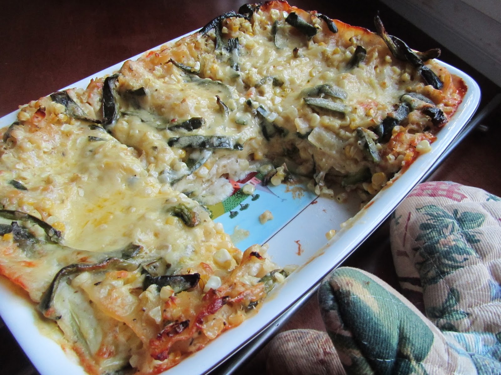 Loaves n Dishes CORN, POBLANO, & ZUCCHINI LASAGNE