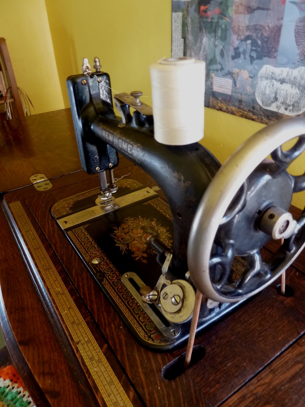 the common milkweed New Home Treadle Sewing Machine