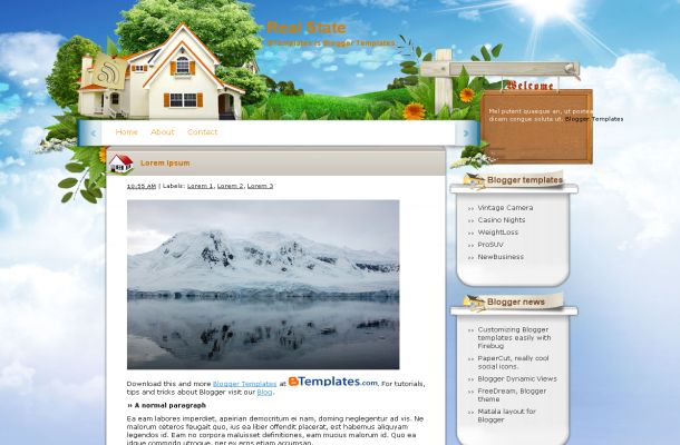 Free RealEstate Vector Blogger Template Free RealEstate Vector Blogger Template