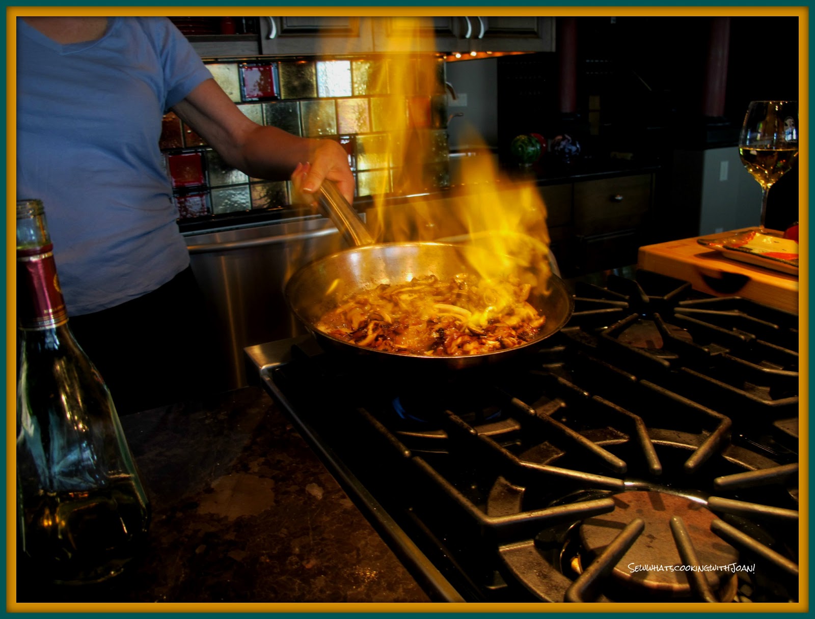 Sew what's cooking with Joan! Veal Scallops with Mushroom Brandy Cream