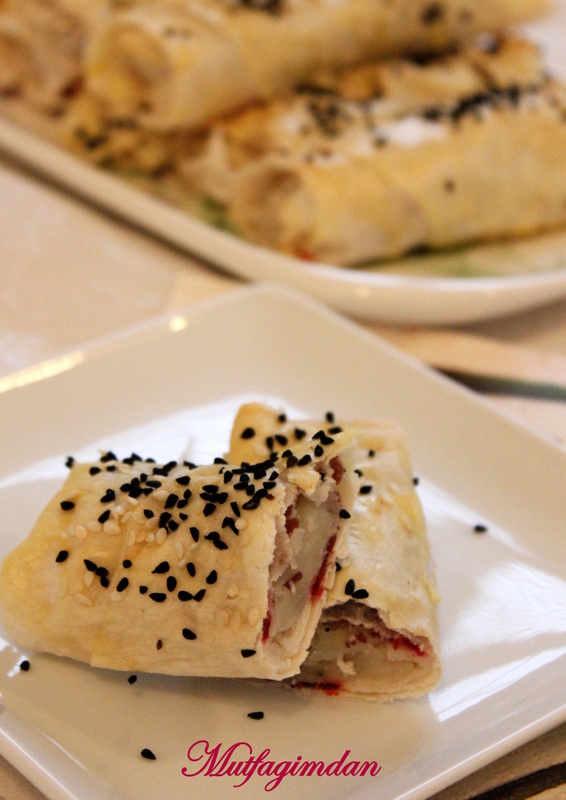 Mutfağımdan Patatesli ve Pastirmali Borek
