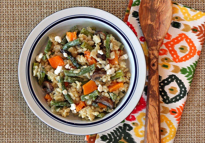 APPLE A DAY Meatless MondayChampagne Risotto with Asparagus, Green